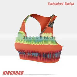 Newest Customized Printed Compression Running Bra thumbnail-1