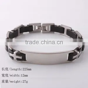 316L Steel Cross Charms Bracelets Black Platic Charms Link Bracelets Diy Custom Steel Charms Bangle Jewelry for Christians thumbnail-1