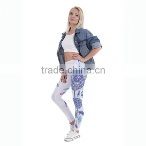 2017 3D Women Printed Leggings Round Fashion Sexy Design Skinny Leggings thumbnail-2