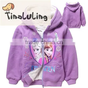 2015 Cute Love Coral Fleece Jackets Kids Clothing Wholesale Girls Baby Clothes thumbnail-1