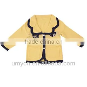 2014 New Turn-down Collar Girl's Jacquard Two-stone Sweater thumbnail-1