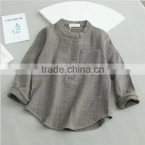 2-7 Years Wholesale 2017 New Girls Shirt Autumn Long Sleeve Fashion Cotton Linen Girls Blouses thumbnail-6