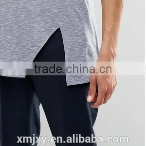 China Supplier o Neck t Shirt Irregular Cutting Mens t Shirt thumbnail-3