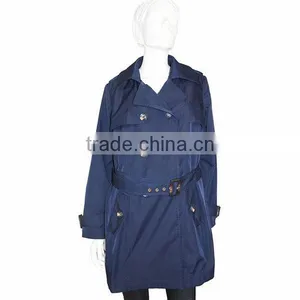 2016 Armyblue Woman Coat 2014 Trench Spring Long Coat Nylon Trench thumbnail-2