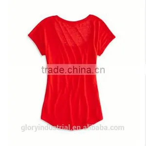 Red Loose Custom Colour Changing T-shirt for Girls thumbnail-4