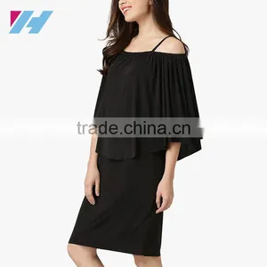Latest Korean Fashion Trends Wholesale Black Bodycon Mini Dresses For Women Elegant thumbnail-3