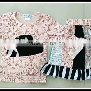 Baby Girl Boutique Colors Ruffle Pants Clothing Set Summer Girl Easter Color Eggs Pattern Clothes Girl Fashion Ruffles Outfits thumbnail-2