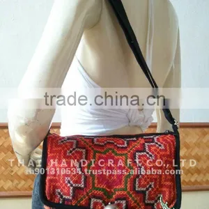 Thai Embroidered HMONG Hill Tribe Tote Hand Bag Shoulder Bag Cross Body Bag thumbnail-1