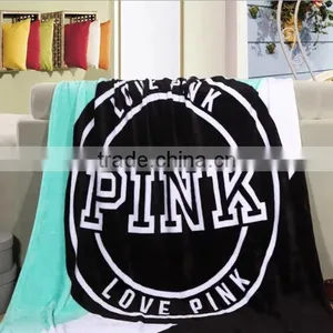 Custom Fleece VS Model Victoria Secret Pink Blankets thumbnail-1