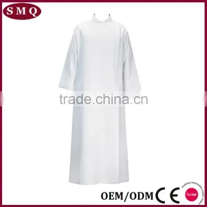 Wholesale Custom Size and Lace Pattern Robe White Long Alb thumbnail-3