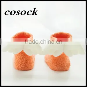 Rainbow Color Baby Clothes Little Angel Fuzzy Non-slip Socks for Newborn Infant thumbnail-1