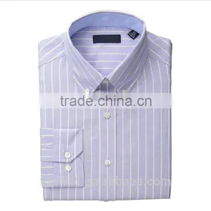 China Clothing New Arrival Stripe Pattern Formal 95 Cotton /5 Elastane T-shirt for Men thumbnail-1