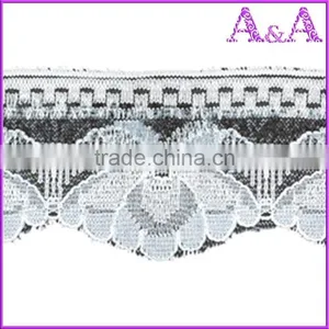 African 100% Polyester 3 Wide Decorative Cotton Lace Trim Wholesale thumbnail-2