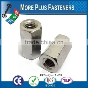 Made in Taiwan DIN 6334 Extension Nut Metric Hexagonal Connecting Nut thumbnail-1