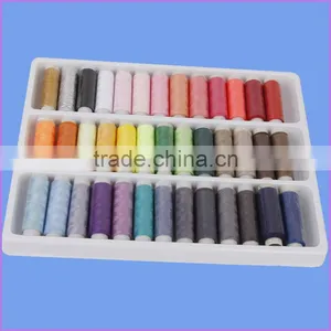 Hot New 100% Polyester Sewing Machine Thread 39 Mixed Colors 40s/2 Spool for for Home Embroidery Machine Thread thumbnail-2