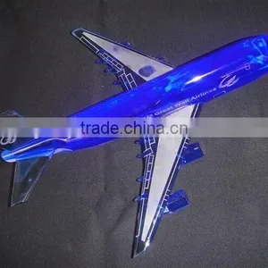 Blue Color Crystal Propeller-driven Aircraft/airline/Boeing Aeroplane for Crystal Transport Models With Engraved thumbnail-1