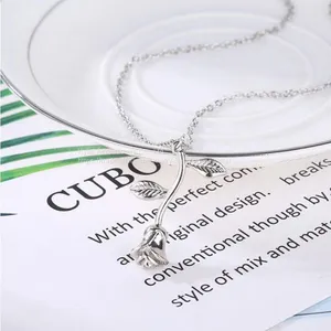 Fashion Jewelry Rose Flower Necklace thumbnail-4