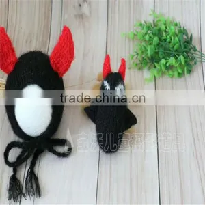 Lovely Monster Doll Crochet Monster Bonnet and Wrap Newborn Stuffer Layering Photograpy Props thumbnail-1