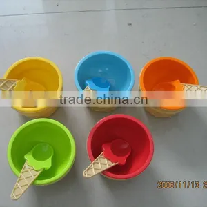 Factory Directly Sell Double Wall Plastic Ice Cream Cup Set thumbnail-3