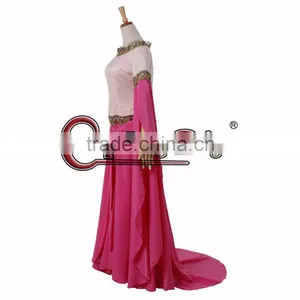 Pink Medieval Dress Medieval Dress Cosplay Costume Victorian Ball Gown Cosplay Costume Women's Fancy Dress Custom Made thumbnail-3