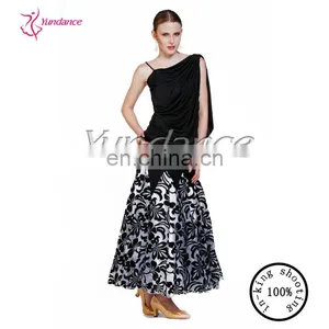 AB028 Black And White Long Sexy Aqua Ballroom Dance Wear UK thumbnail-2