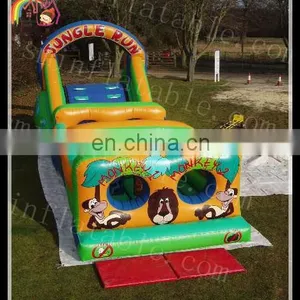 Amusements Large Jungle Run Monkey Inflatable Obstacle Course thumbnail-1