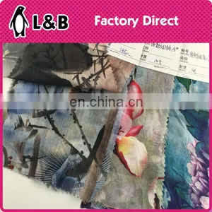 Fabric Polyester Wholesale Dress Georgette Digital Tropical Print Fabric thumbnail-1