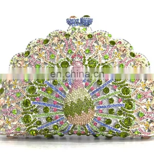 Crystal Rhinestone Handbag Evening Clutch Bag Handmade Women Bag Set thumbnail-3