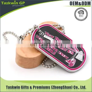High Quality Cheap Customized Wholesale Military Dog Tag With Ball Chain thumbnail-1