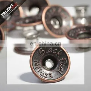 Custom Brand Logo Aluminum Metal Jeans Button thumbnail-3