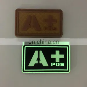 High Quality Durable Custom Glow in Dark PVC Patch thumbnail-1