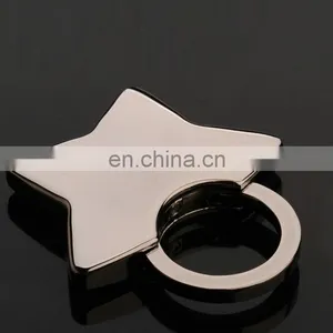 Pendant Five Pointed Star Key Chain Ring Keychain Keyfob Keyring Metal Zinc Alloy Five-pointed Star Shape Keychains thumbnail-2