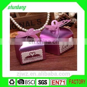 Coated Paper Butterfly Shape Foldable Sweet Paper Candy Box for Chocolate thumbnail-1