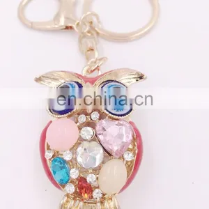 Cute Owl Keychain Rhinestone Purse Bag Pendant Charm Keyring Key Chain thumbnail-5