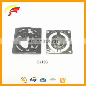 Hot Sale Zinc Alloy Square Two Parts Snap Button With Hollow Out Pattern thumbnail-3