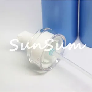 Set Blue Color Set Lotion Pump Silver Cap Jar and Lotion Cream Bottle thumbnail-3
