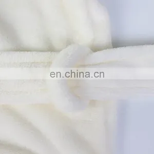 Wholesale Super Soft 100% Polyester Home Men Faux Fur Collar Luxury Bathrobe thumbnail-6