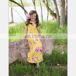 2019 Summer Mother and Child Dress The Parent-child Attire Floral Print Sleeveless Long Dress (this Link for WOMAN) thumbnail-4