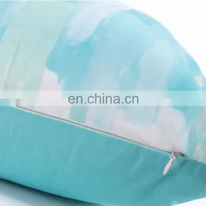 Square Decorative Polyester Velvet Ink Painting Cushion Covers Pillowcases Cojines Decorativos thumbnail-4