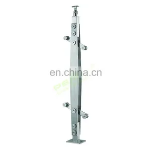 New Fashion Deck Post Sus 304 Balustrade Glass Balcony Railing Stainless Steel Railing Prices thumbnail-4