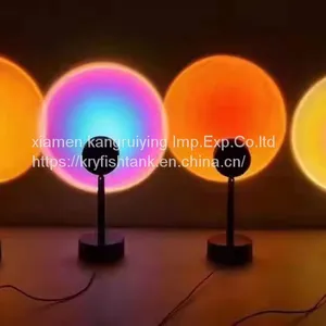 Cheap Price Button Atmosphere Night Projector Rainbow Funky Floor Projector Lamp Sunrise Sunset thumbnail-3
