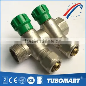 Professional Design Water Separator 45 Degree Brass Manifold for Floor System Parts thumbnail-1