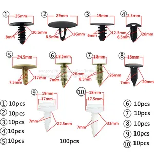Ten Popular Size Plastic Expansion Screw Fastener Car Fixed Accessories thumbnail-1
