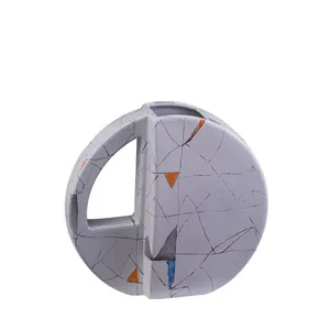 Geometric Pattern Modern Simple Hollow Ceramic Flower Vase For Living Room Stydy Bedroom thumbnail-5