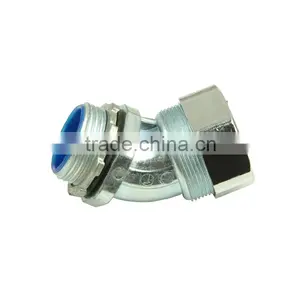 45 Degree Angle Zinc Flexible Conduit Connector thumbnail-1