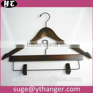 WLH263 Hotel Wood Hanger Dark Brown Hanger Hotel Use thumbnail-1