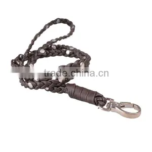 Hot Sale Leather Key Chain Customized Braided Leather Rivets Key Chain,neck Hanging Leather Key Chain,key Rope thumbnail-5