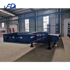 3 Axles 60ton 80 Ton 4 Axle 8 Lines 120ton Mechanical Suspension Low Bed Boy Semi Trailer thumbnail-4