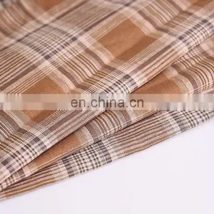 Direct Factory Cheap Price Yarn Dyed Fabric Linen Rayon Blend Plaid Fabric thumbnail-1