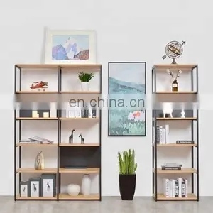 Customized Simple Wrought Iron Floor-Standing Multi-function Rack Creative Store Merchandise Display Shelf thumbnail-2